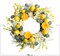 Summer 18 Inch Yellow Lemon Roses Wreath for Front Door, Eucalyptus Leaves with Hydrangea and Forsythia Flowers, Rustic Farmhouse Indoor and Outdoor Door Wreath for Home Decor